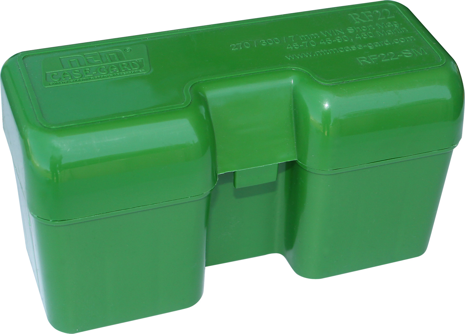 MTM Flip-top Ammo Box .270 to .300 WSM & .45-70 Green RF22-SM-10