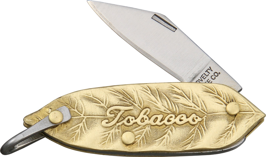 Novelty Cutlery Tobacco Leaf Folding Knife |