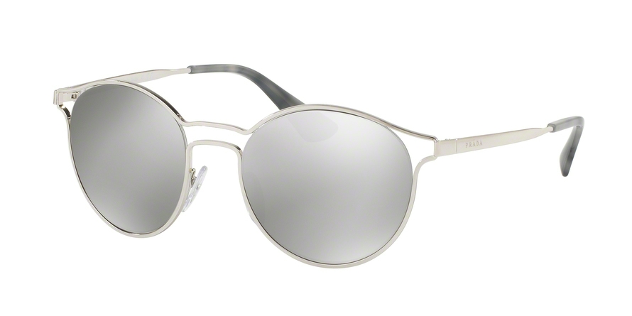 PRADA Mirrored Cinema Sunglasses silver PRADA CINEMA ROUND Sunglasses 65T Silver Unisex PR65TS Snoop  main image 2