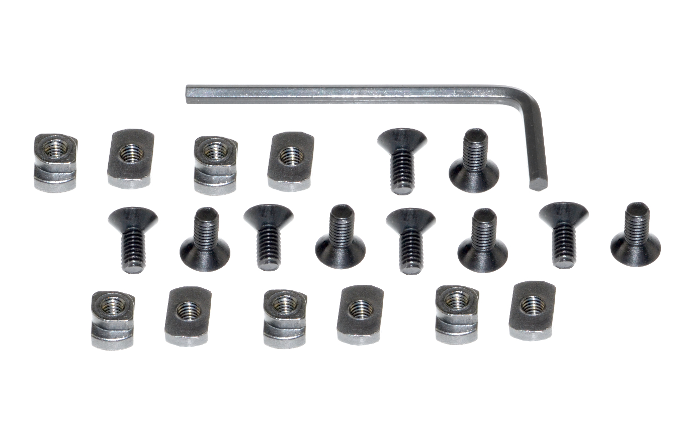 21 PCs Tactical Steel Keymod M-LOK Rails Screws & Nuts Replacement Set Accessory