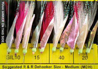 R & R Tackle PG-4 Sabiki Rig Couleur Peau De Poisson Avec