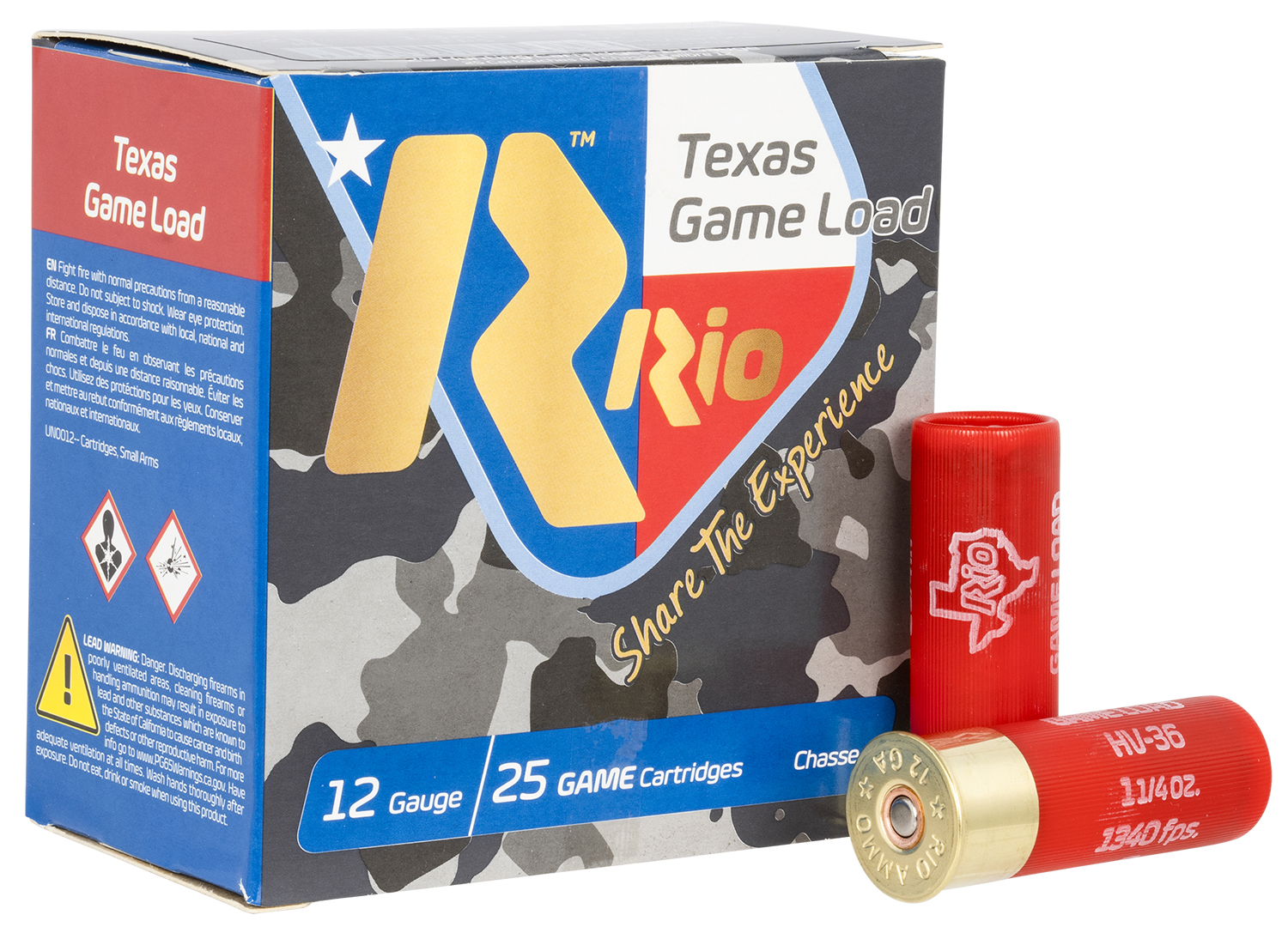 RIO Ammunition Texas Game Load High Velocity 12 Gauge 2.75in 1 1/4