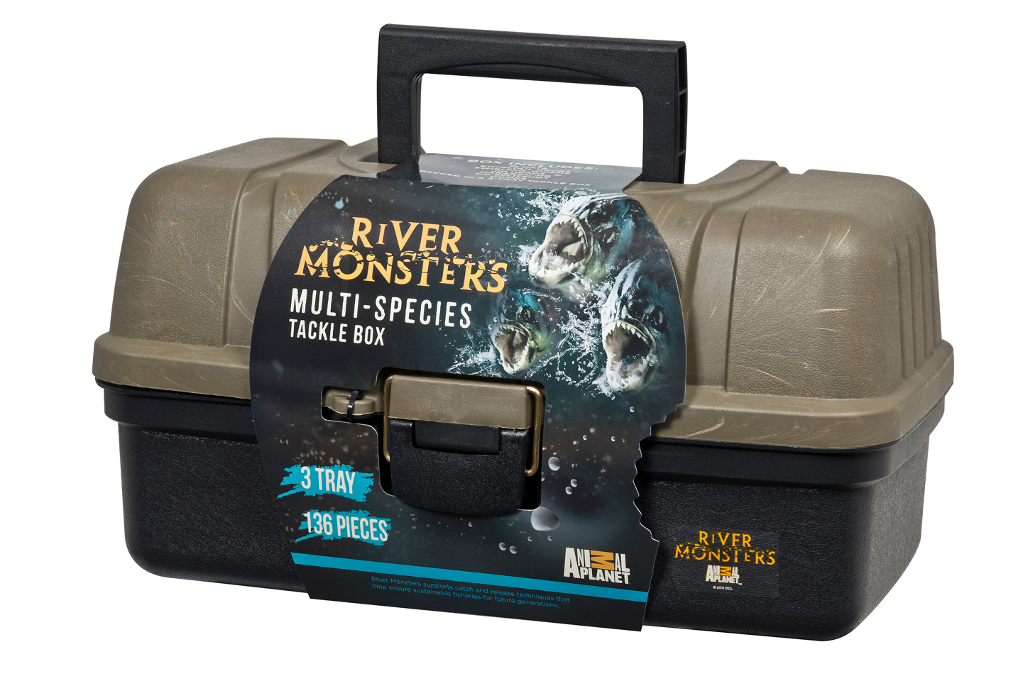 River Monsters 136 Piece 3 Tray Tackle Box |