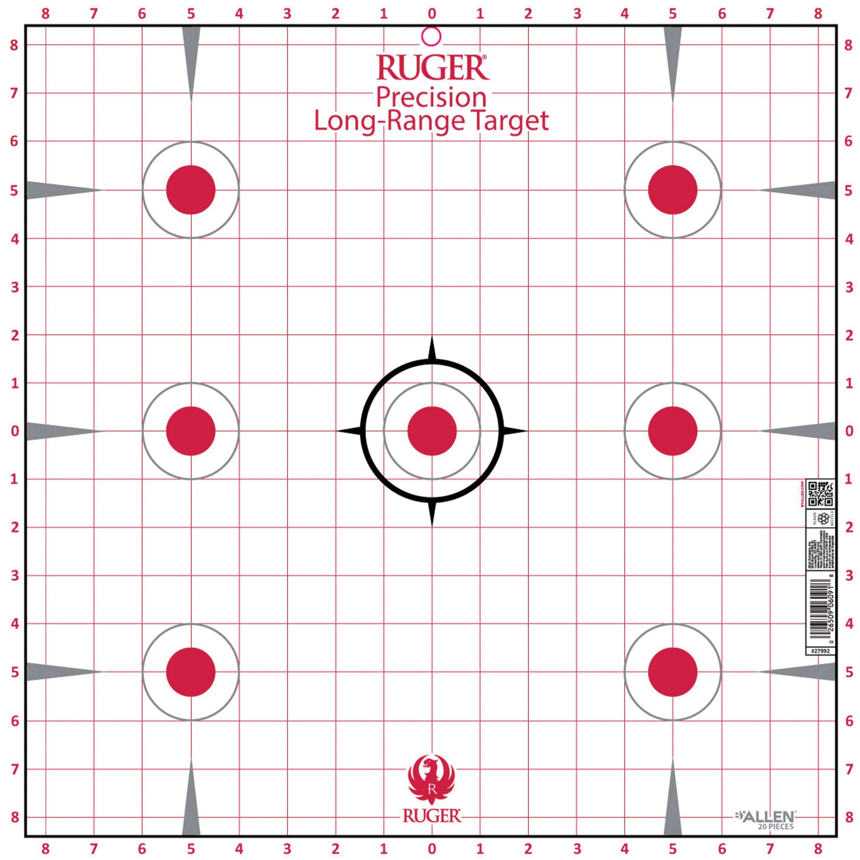 Target Grid Ruger 7-Spot Precision Sight-In Grid Paper Shooting Targets Review ...