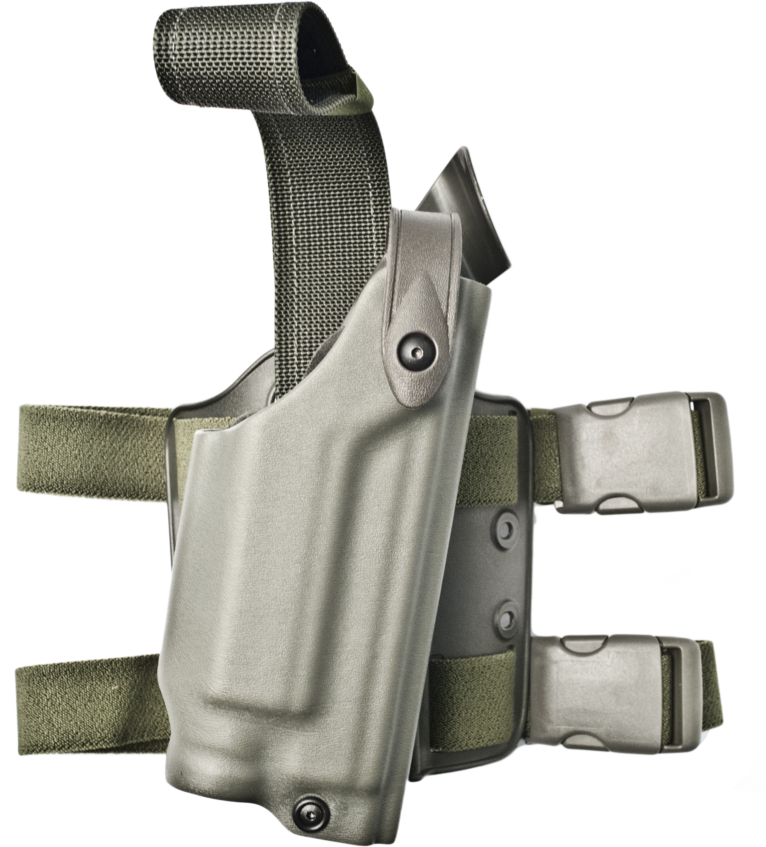 Safariland 6004 SLS Tactical Holster - OD Green, Right Hand 6004