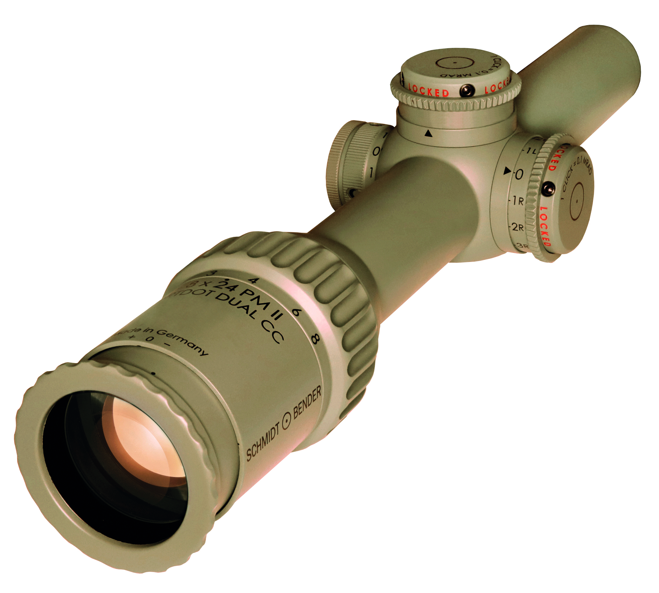 Schmidt & Bender 1-8x24 PM II ShortDot Dual CC MDR-T6 1cm cw ST LT