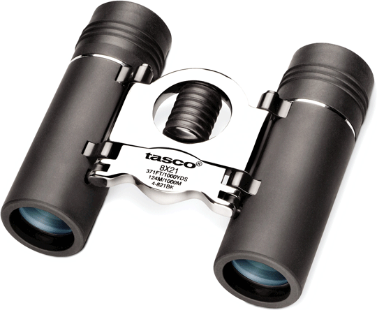 Tasco Specialty 8x21 Binoculars 4821BK Black with Silver Metal