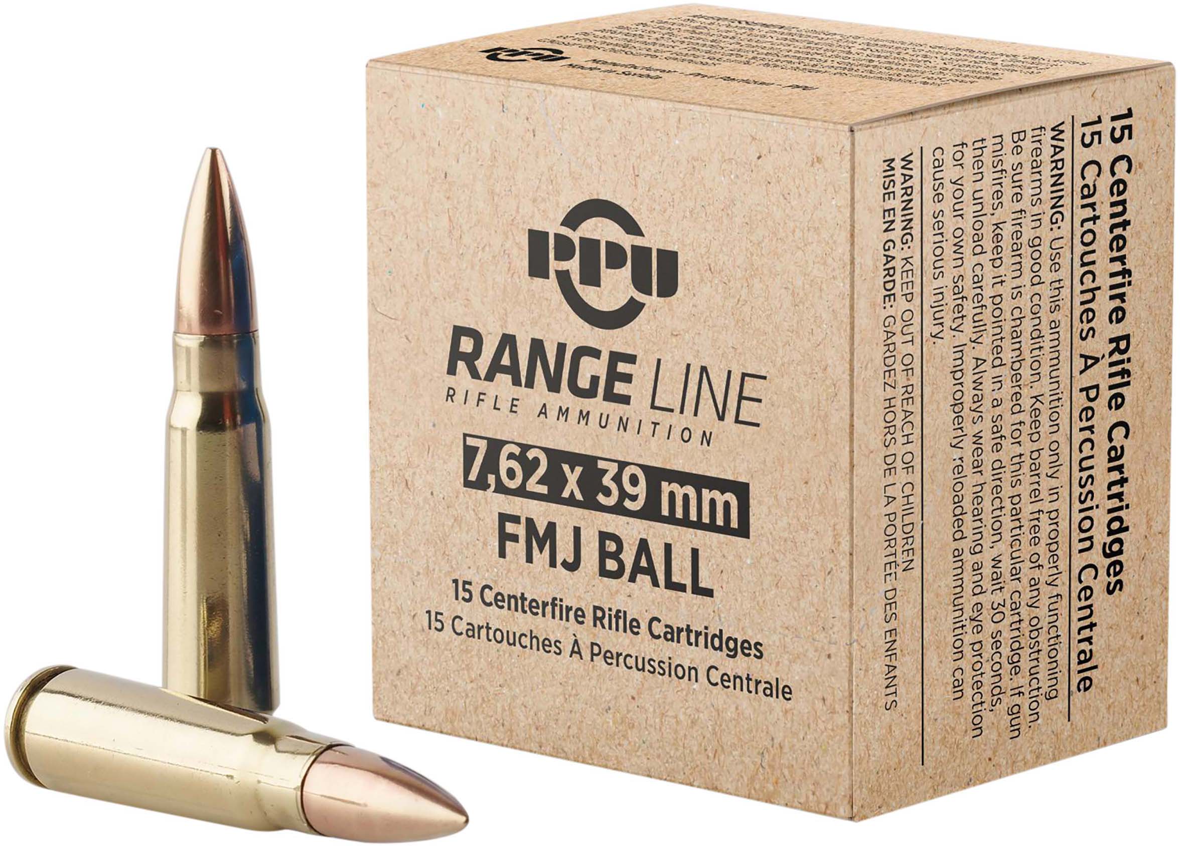 TR&Z PPR739 7.62x39mm 123gr Full Metal Jacket 15 Per Box/56 Case