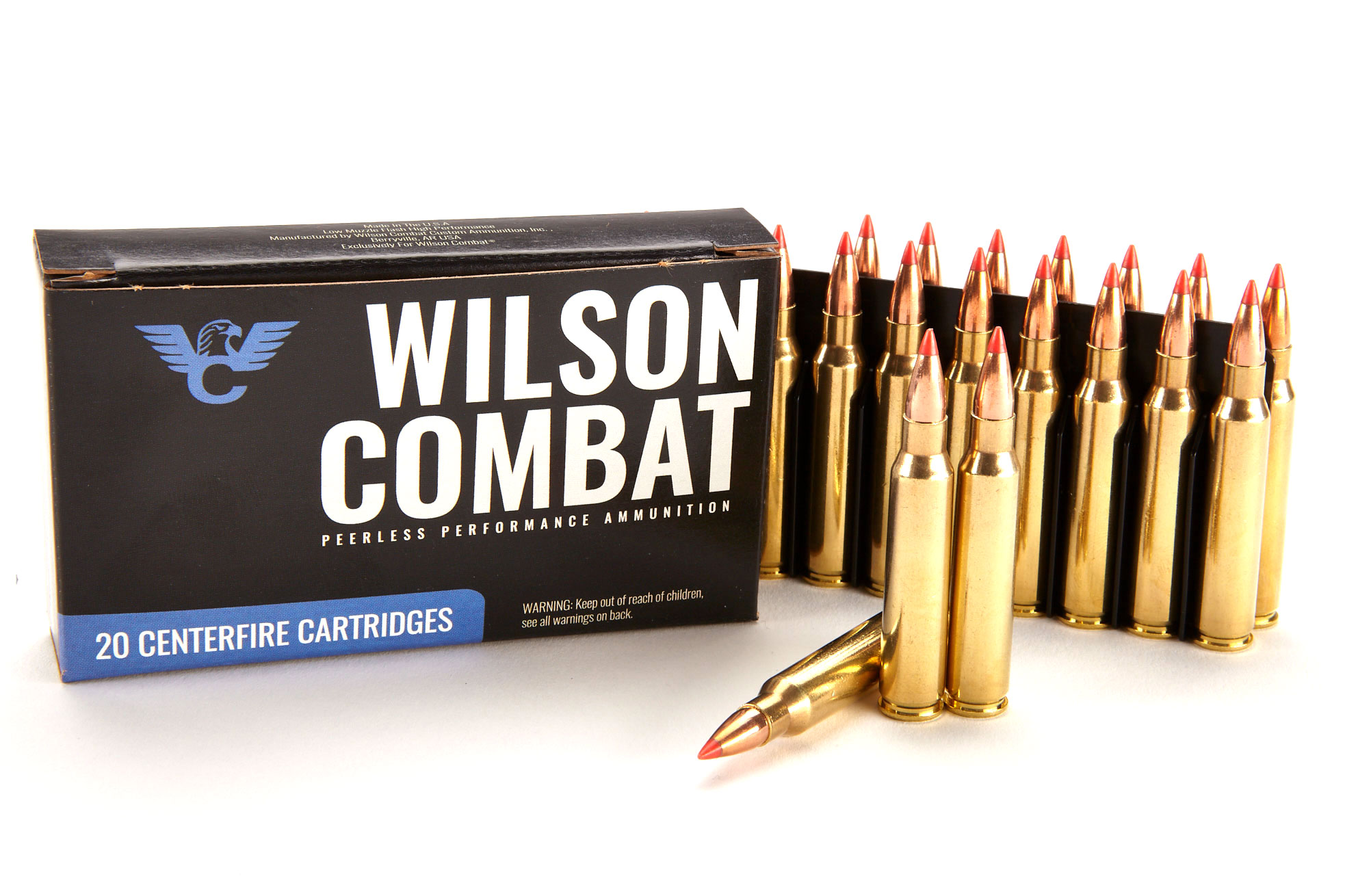 Wilson Combat Hornady V-MAX .223 Remington 60 Grain Brass Cased