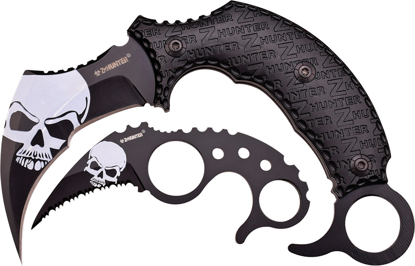 Z-Hunter 2pc Karambit Knife Set,Black Handle | Free Shipping